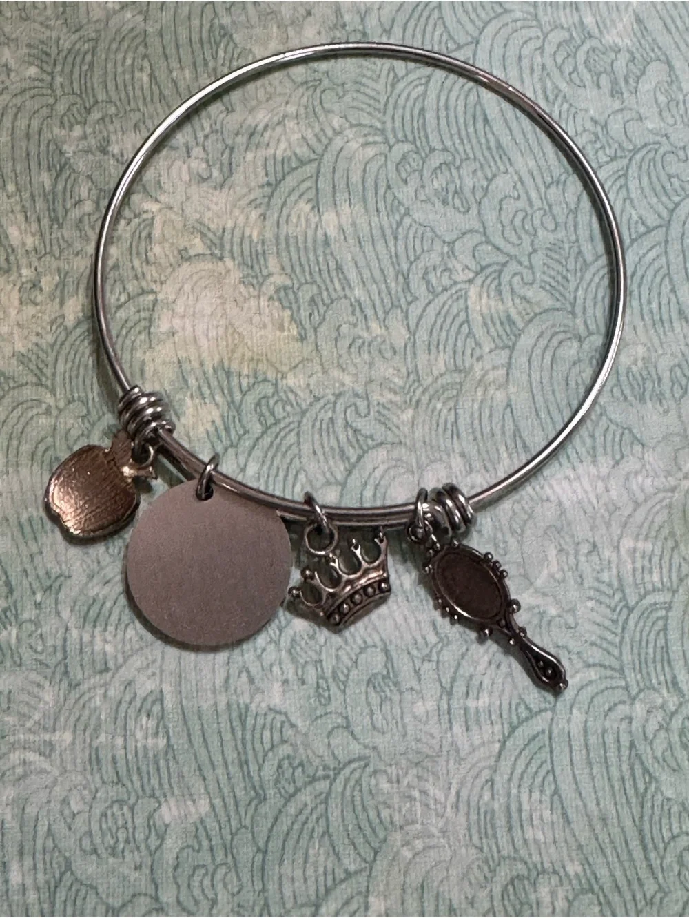 SNOW WHITE THEMED CHARM BANGLE BRACELET